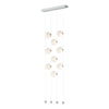 Hubbardton Forge Vintage Platinum Opal Glass (Gg) Abacus 9-Light Ceiling-To-Floor Led Pendant