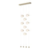 Hubbardton Forge Soft Gold Opal Glass (Gg) Abacus 9-Light Ceiling-To-Floor Led Pendant