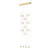 Hubbardton Forge Modern Brass Opal Glass (Gg) Abacus 9-Light Ceiling-To-Floor Led Pendant