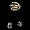 Hubbardton Forge Modern Brass Crystal Gatsby 3-Light Led Pendant