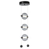 Hubbardton Forge Black Cool Grey Glass (Yl) Abacus 3-Light Led Pendant