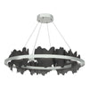 Hubbardton Forge Vintage Platinum Black Hildene Circular Led Pendant