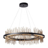 Hubbardton Forge Black Soft Gold Gossamer Circular Led Pendant