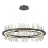 Hubbardton Forge Natural Iron Sterling Gossamer Circular Led Pendant