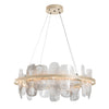 Hubbardton Forge Soft Gold White Swirl Glass (Yr) Vitre Circular Led Pendant