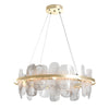 Hubbardton Forge Modern Brass White Swirl Glass (Yr) Vitre Circular Led Pendant