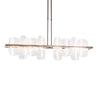 Hubbardton Forge Bronze White Swirl Glass (Yr) Vitre Large Linear Led Pendant