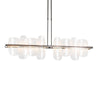 Hubbardton Forge Natural Iron White Swirl Glass (Yr) Vitre Large Linear Led Pendant