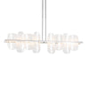 Hubbardton Forge Vintage Platinum White Swirl Glass (Yr) Vitre Large Linear Led Pendant