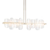 Hubbardton Forge Soft Gold White Swirl Glass (Yr) Vitre Large Linear Led Pendant