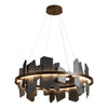 Hubbardton Forge Bronze Slate Ardesia Circular Led Pendant