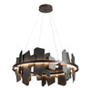 Hubbardton Forge Dark Smoke Slate Ardesia Circular Led Pendant