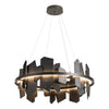 Hubbardton Forge Natural Iron Slate Ardesia Circular Led Pendant