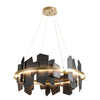 Hubbardton Forge Modern Brass Slate Ardesia Circular Led Pendant