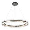 Hubbardton Forge Black Clear Glass (Zm) Solstice Led Pendant