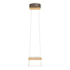 Hubbardton Forge Bronze Maple Wood Clear Glass (Zm) Cowbell Led Mini Pendant