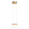 Hubbardton Forge Soft Gold Maple Wood Clear Glass (Zm) Cowbell Led Mini Pendant