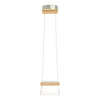 Hubbardton Forge Sterling Maple Wood Clear Glass (Zm) Cowbell Led Mini Pendant