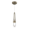 Hubbardton Forge Soft Gold Clear Glass (Zm) Link Clear Glass Low Voltage Mini Pendant