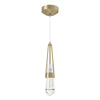 Hubbardton Forge Modern Brass Clear Glass (Zm) Link Clear Glass Low Voltage Mini Pendant