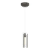 Hubbardton Forge Dark Smoke Clear Glass (Zm) Exos Glass Low Voltage Mini Pendant