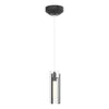 Hubbardton Forge Black Clear Glass (Zm) Exos Glass Low Voltage Mini Pendant