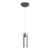 Hubbardton Forge Natural Iron Clear Glass (Zm) Exos Glass Low Voltage Mini Pendant