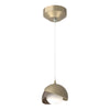 Hubbardton Forge Soft Gold Bronze Opal Glass (Gg) Brooklyn Double Shade Low Voltage Mini Pendant