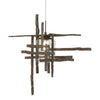 Hubbardton Forge Bronze Seeded Clear Glass (Ii) Tura Seeded Glass Low Voltage Mini Pendant