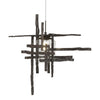 Hubbardton Forge Oil Rubbed Bronze Seeded Clear Glass (Ii) Tura Seeded Glass Low Voltage Mini Pendant