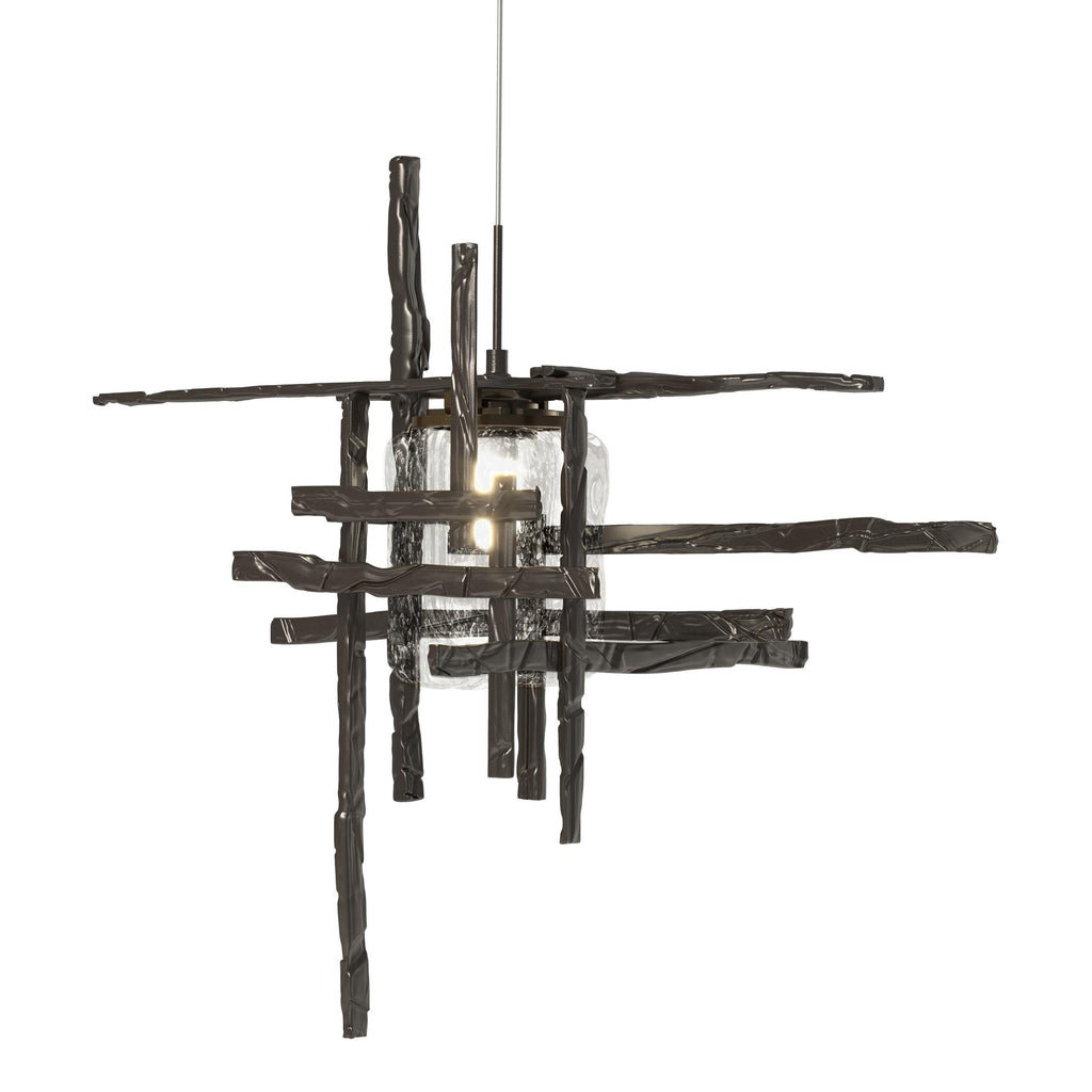 Hubbardton Forge Tura Seeded Glass Low Voltage Mini Pendant