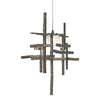 Hubbardton Forge Dark Smoke Cast Glass (Yc) Tura Frosted Glass Low Voltage Mini Pendant