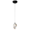 Hubbardton Forge Black White Crystal (Wp) Chrysalis 1-Light Small Pendant