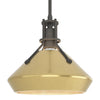 Hubbardton Forge Natural Iron Modern Brass Henry With Chamfer Pendant