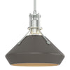 Hubbardton Forge Vintage Platinum Dark Smoke Henry With Chamfer Pendant