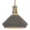 Hubbardton Forge Soft Gold Dark Smoke Henry With Chamfer Pendant