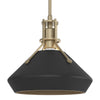 Hubbardton Forge Soft Gold Black Henry With Chamfer Pendant