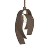 Hubbardton Forge Bronze Clear Glass With Frosted Diffuser (Ye) Corona Large Mini Pendant