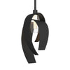 Hubbardton Forge Black Clear Glass With Frosted Diffuser (Ye) Corona Large Mini Pendant