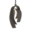 Hubbardton Forge Oil Rubbed Bronze Clear Glass With Frosted Diffuser (Ye) Corona Large Mini Pendant