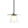 Hubbardton Forge Dark Smoke Clear Glass With Opal Diffuser (Zu) Wren Mini Pendant