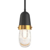 Hubbardton Forge Black Brass Clear Bubble Glass (Yg) Fizz Mini Pendant