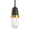 Hubbardton Forge Oil Rubbed Bronze Brass Clear Bubble Glass (Yg) Fizz Mini Pendant