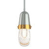 Hubbardton Forge Vintage Platinum Brass Clear Bubble Glass (Yg) Fizz Mini Pendant