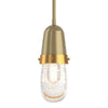 Hubbardton Forge Soft Gold Brass Clear Bubble Glass (Yg) Fizz Mini Pendant