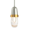 Hubbardton Forge Sterling Brass Clear Bubble Glass (Yg) Fizz Mini Pendant