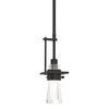 Hubbardton Forge Black Clear Glass (Zm) Erlenmeyer Small Mini Pendant