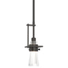 Hubbardton Forge Oil Rubbed Bronze Clear Glass (Zm) Erlenmeyer Small Mini Pendant