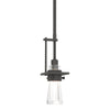 Hubbardton Forge Natural Iron Clear Glass (Zm) Erlenmeyer Small Mini Pendant