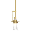 Hubbardton Forge Modern Brass Clear Glass (Zm) Erlenmeyer Small Mini Pendant